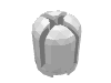Набор LEGO Brick, Round 2 x 2 x 2 Dome Top with Cross Cut Slots, Белый