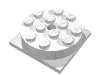 Набор LEGO Turntable 4 x 4 Square Base with Top, Complete Assembly, Белый