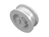Набор LEGO Wheel with Split Axle hole, Белый