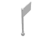Набор LEGO Flag on Flagpole, Straight, Белый