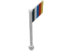 Набор LEGO Flag on Flagpole, Straight with Stripes Print, Белый