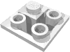 Набор LEGO Slope Inverted 45В° 2 x 2 Double Convex, Белый