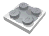 Набор LEGO Turntable 2 x 2 Plate, Complete Assembly with Light Bluish Gray Top, Белый