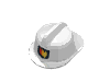 Набор LEGO Minifig Fire Helmet with Fire Logo Shield Print, Белый