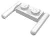 Набор LEGO Plate Special 1 x 2 with Handles [Round Ends, Mid Attachment], Белый