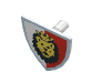 Набор LEGO Minifig Shield Triangular with Lion Head, Red and White Background Print, Белый