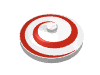 Набор LEGO Dish 4 x 4 Inverted [Radar] with Red Spiral Print, Белый