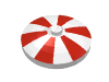 Набор LEGO Round Dish 4 x 4 Inverted with Blue and Red Stripes Print Space Radar, Белый