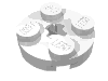 Набор LEGO Plate, Round 2 x 2 with Axle Hole Type 2 (X Opening), Белый