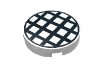 Набор LEGO Tile, Round 2 x 2 with Black Grid Large Print, Белый