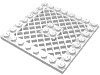 Набор LEGO Plate Special 8 x 8 with Grille [Undetermined Center], Белый