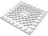 Набор LEGO Plate Special 8 x 8 with Grille [No Hole in Center], Белый