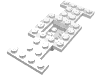 Набор LEGO Vehicle, Base 4 x 10 x 2/3 with 2 x 2 Recessed Center with Smooth Underside, No Center Hole, Белый