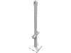Набор LEGO Boat Mast 2 x 2 x 9 2/3 Bar with Slot on Top and 2 Finger Hinge on Two Sides, Белый