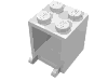 Набор LEGO Box 2 x 2 x 2 [Solid Studs], Белый