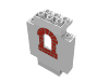 Набор LEGO Panel 2 x 5 x 6 Wall with Red Bricks Scattered Print, Белый