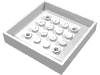 Набор LEGO Container - Box 6 x 6 Bottom, Белый