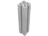 Набор LEGO Support 2 x 2 x 8 with Vertical Grooves on All Sides and Top Peg, Белый