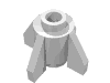 Набор LEGO Brick, Round 1 x 1 with Fins, Белый