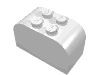 Набор LEGO Brick 2 x 4 x 2 Double Curved Top, Белый