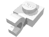 Набор LEGO Plate Special 1 x 1 with Clip Horizontal, Белый