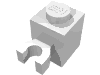 Набор LEGO Brick Special 1 x 1 with Clip Vertical [Thick U Clip, Solid Stud], Белый