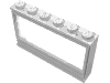 Набор LEGO Window 1 x 6 x 3 Panorama (old type) with Solid Studs and Fixed Glass, Белый