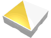 Duplo Tile 2 x 2 with Shape Yellow Right Triangle Print