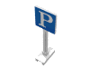 Набор LEGO Roadsign Square with Parking Print, Белый