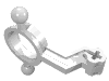 Набор LEGO Technic, Steering Arm Large with Hub - Pin Connection, Белый