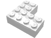 Набор LEGO Brick 4 x 4 Corner, Белый