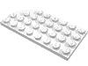 Набор LEGO Plate Round Curved 4 x 8 Left with Waffle Bottom, Белый