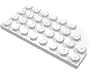 Набор LEGO Plate Round Curved 4 x 8 Right with Waffle Bottom, Белый