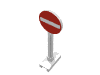 Набор LEGO Road Sign Round with No Thoroughfare Print, Белый
