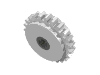 Набор LEGO Technic Gear 24 Tooth Clutch with Dark Bluish Gray Center, Белый