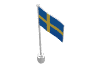 Набор LEGO Flag on Flagpole, Wave with Sweden Print, Белый