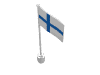 Набор LEGO Flag on Flagpole, Wave with Finland Print, Белый