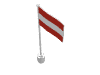 Набор LEGO Flag on Flagpole, Wave with Austria Print, Белый