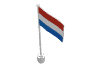 Набор LEGO Flag on Flagpole, Wave with Netherlands Print, Белый