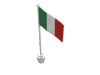Набор LEGO Flag on Flagpole, Wave with Italy Print, Белый