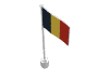 Набор LEGO Flag on Flagpole, Wave with Belgium Print, Белый