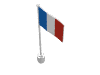 Набор LEGO Flag on Flagpole, Wave with France Print, Белый