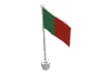 Набор LEGO Flag on Flagpole, Wave with Portugal Print, Белый