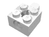 Набор LEGO Arm Holder Brick 2 x 2 with Hole and 1 Arm, Белый