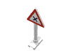 Набор LEGO Road Sign Triangle with Dangerous Intersection Print, Белый