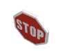 Набор LEGO Roadsign Clip-on 2 x 2 Octagonal with Red Stop Sign Print, Белый