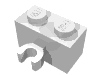 Набор LEGO Brick Special 1 x 2 with Vertical Clip [Open O Clip], Белый