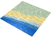 Набор LEGO Baseplate 32 x 32 with Beach Print [6411], Светло-зеленый