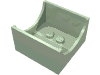 Набор LEGO Container - Box 4 x 4 x 2 Bottom with Semicircle Cut-out Ends, Светло-зеленый