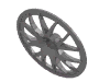 Набор LEGO Wheel Cover 7 Spoke with Axle Hole - 56mm D. [Fits 44772], Flat Silver